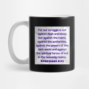 Bible Verse Ephesians 6:12 Mug